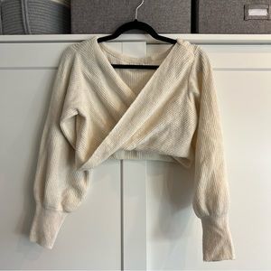 Urban Outfitters white cropped sweater
